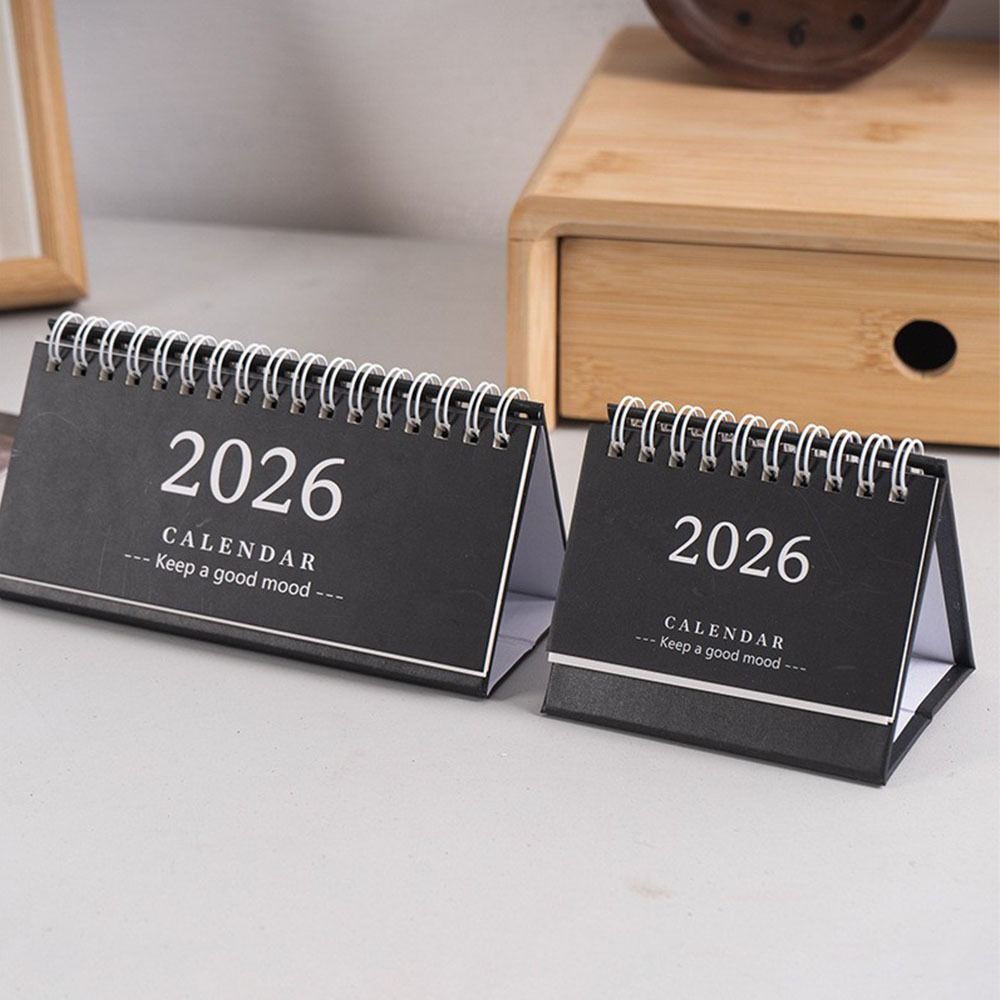 Coil Mini Calendar Desktop Decoration English Calendar Simple Daily Planner  Gifts