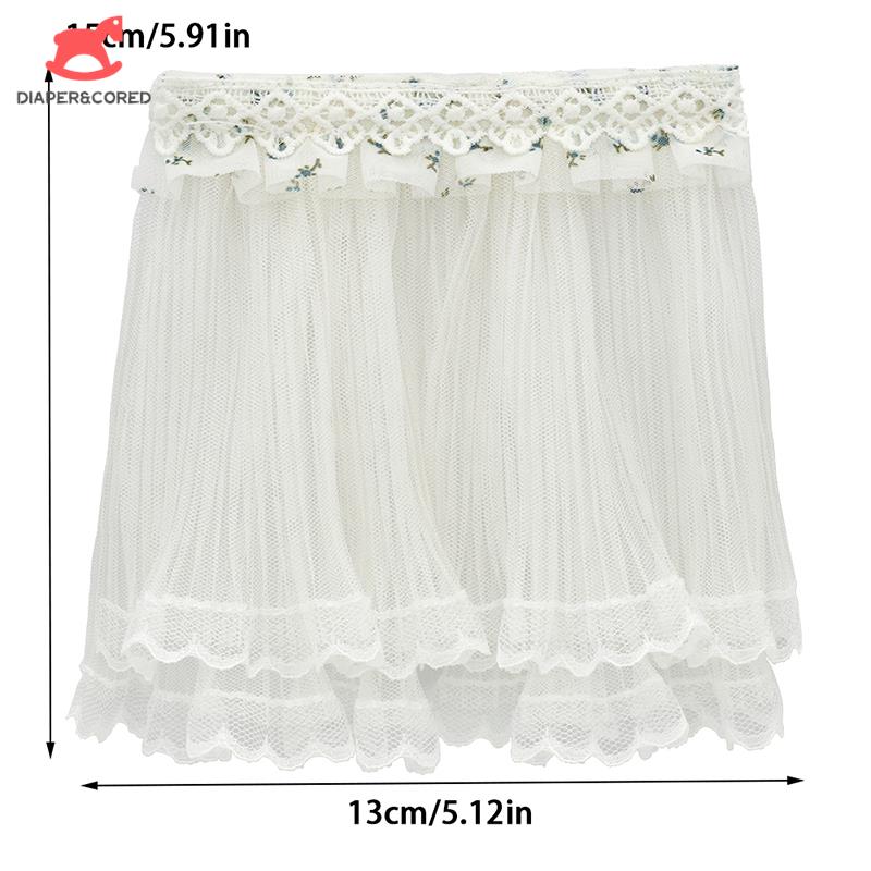 1Set 1/12 Dollhouse Lace Window Curtain Dollhouse Mini Bedroom Furniture Accessories Dolls House Decoration For Kid Toys