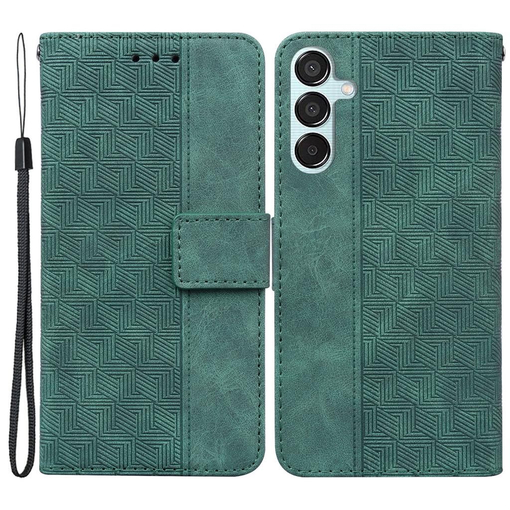 For Samsung Galaxy M15 5G/F15 5G Case PU Leather Geometry Flip Wallet Phone Cover