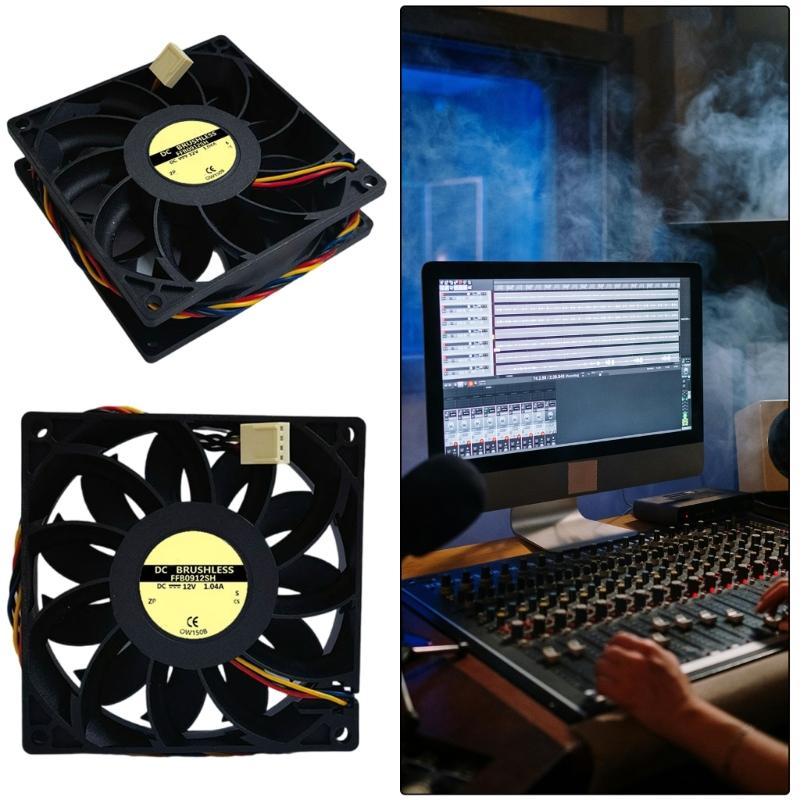 FFB0912SH 92x92x25mm DC12V 1.04A 4100RPM Cooling Fan, Low Noise High Airflow for Electronic Devices