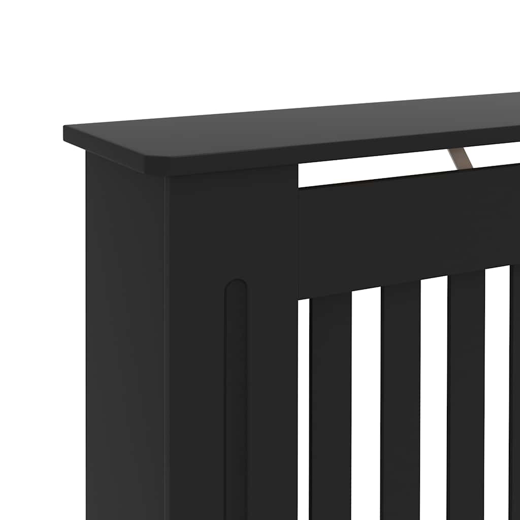 Radiator Cover Black 172 x 19 x 81.5 cm Medium Density Fibreboard