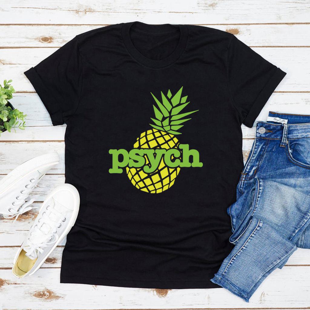Pineapple Psych T-Shirt Psych TV Show Tshirt I've Heard It Both Ways T-Shirts Unisex O-Neck T-shirt Short Sleeve Casual Tops Tee