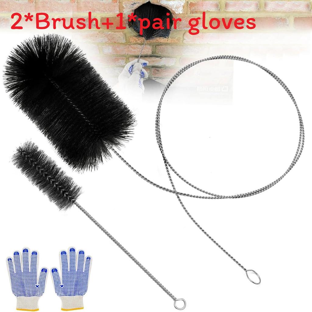 

Chimney Brush Set With Durable Material For Home Fireplace Cleaning For Adults