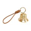 Antique Entry Door Bells Accent with Metal Tone Finish and Hanging Faux Leather Rope for Porch Decors, Hallway Styling and Shops