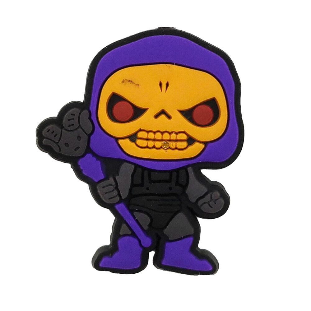 Cross-Border Halloween Skull Pen Holder: Detachable Soft Rubber PVC Accessory.
