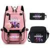 KPop Demon Hunters Korean version of student school bag children's backpack pencil bag set