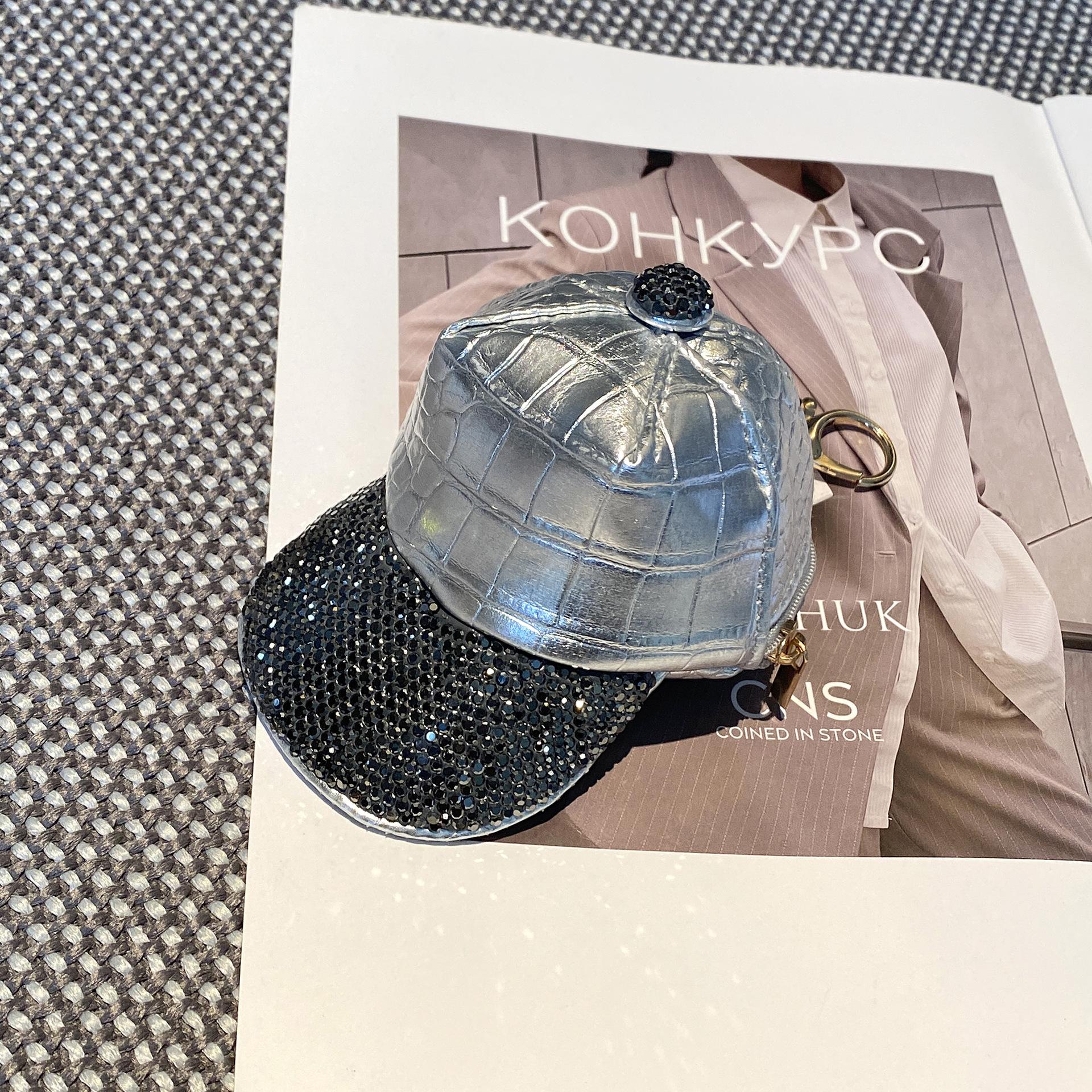 

Diamond hat female cap summer fashion versatile change bag, Korean version mini spring casual hipster bag