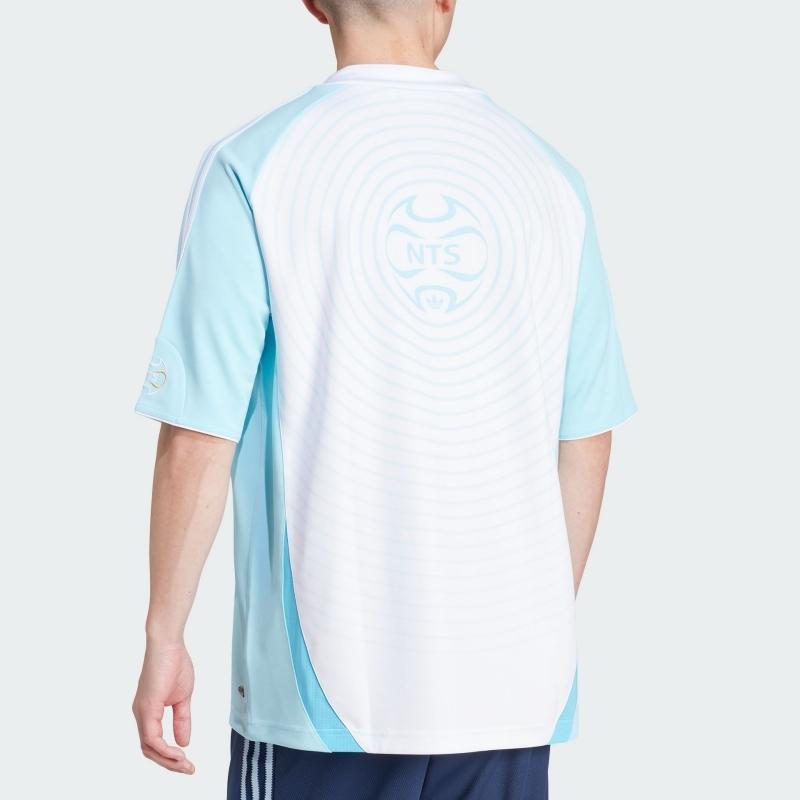 adidas Originals x NTS Radio Teamgeist Trikot Blau Weiß JI5132