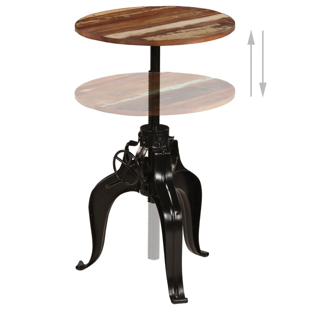 Vidaxl Solid Reclaimed Wood Bar Table, 60X(76-110) Cm
