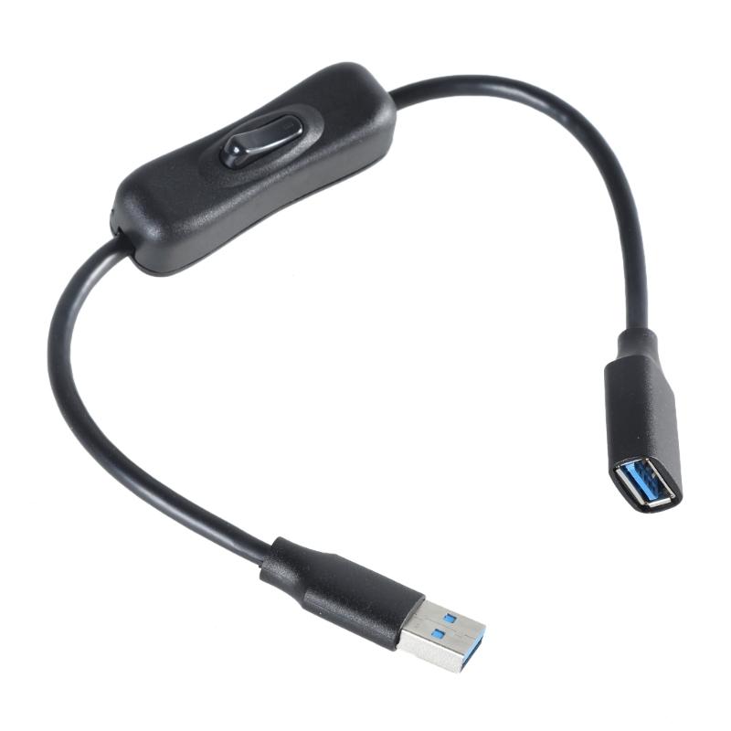 Easy Control Power Switching Cord USB 3.0 Male to Female Extension Cable with Power Button for Desktop Computer Laptop