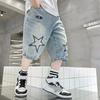 Boys Straight Denim Shorts Summer Children Casual Wide-leg Knee Length Pants Teenage Jean Short Trousers Kids Clothing 5-14 Year
