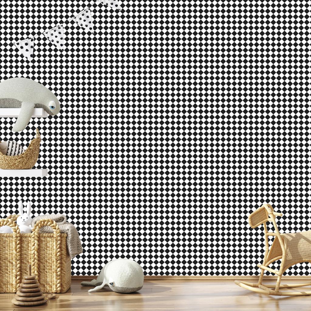 Geometric rhombus wallpaper gray and graphite 50x1000