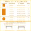 Halloween Tablecloth 52x70 Inches - Orange Castle Halloween Decorations for Home - Spider Web Table Cloth Rectangle Decor for Party, Dinner