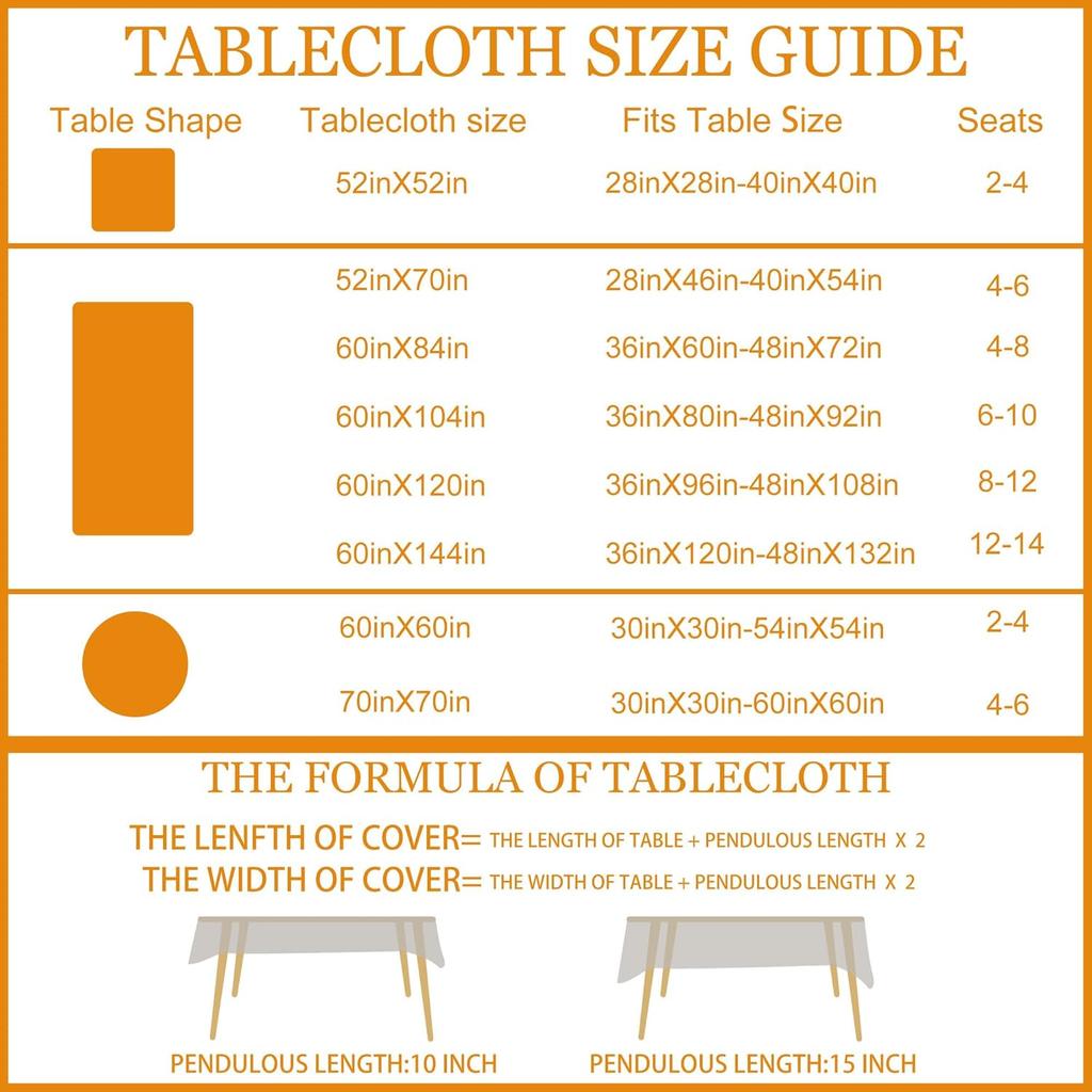 Halloween Tablecloth 52x70 Inches - Orange Castle Halloween Decorations for Home - Spider Web Table Cloth Rectangle Decor for Party, Dinner