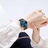 OLEVS Women's Minimalist Casual Watch Leather Band Waterproof Analog Quartz with Date Calendar Black Blue Mesh Strap