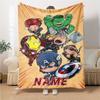 Custom Name "Spider-Man: Web Heroes" blanket for Couch & Bed, Plush Cozy Fuzzy Blanket Super Soft & Warm Blankets for Fall and Winter. 090816