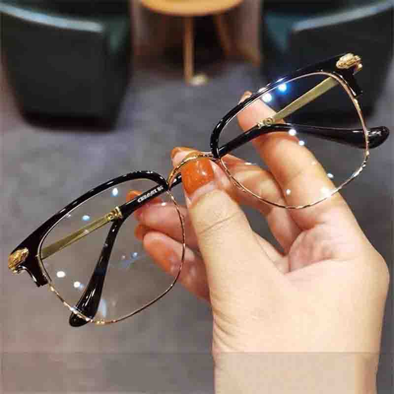 New Unisex Square Glasses For Men Women Metal Frame Glasses Men Anti Blue Presbyopic Glasses 1.0+1.5+2.0+2.5+3.0+3.5+4.0