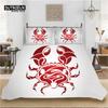 Cancer Duvet Cover Set Soft Hand Drawn Constellations Bedding Set Simple White Quilt Cover Abstract Geometric Pillowcases Decor