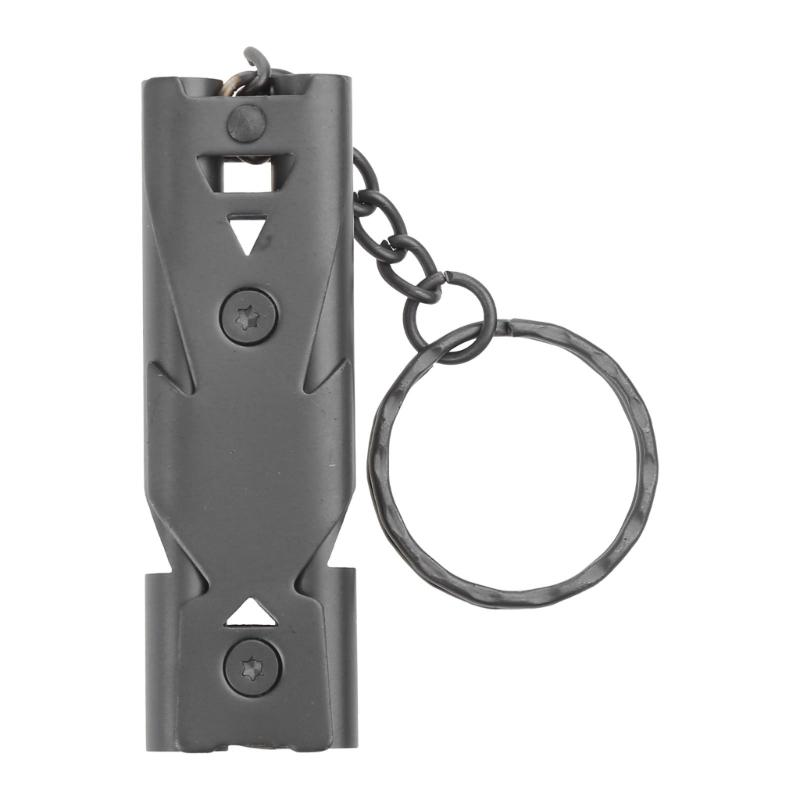 

Stainless Whistle Outdoor Emergency Survival Whistles Gear Double Pipe Whistle 1 чорний