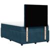 Box Spring Bed with Mattress Blue 120 x 190 cm Velvet