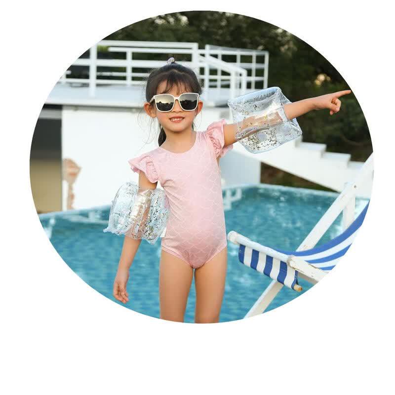 Kids' Pink Mermaid Inflatable Armbands