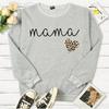 2025 new men's and women's European and American letters MAMA love peripheral pattern printed sweater crew neck