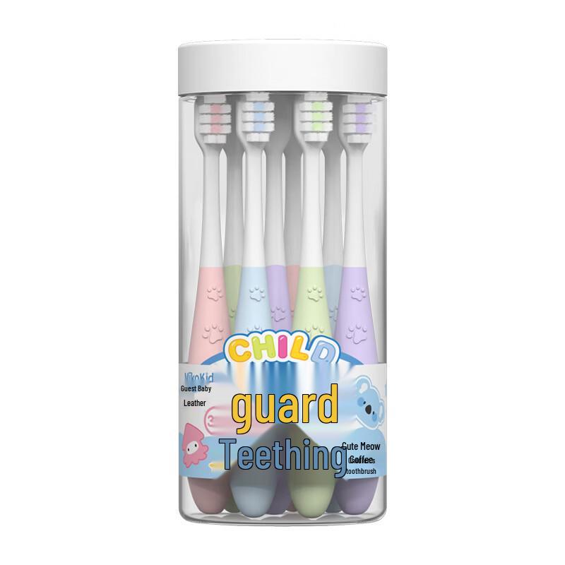 Miker Kids Soft Bristle Toothbrushes with Cat Paw Handle (8-Pack)