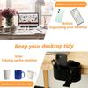 4 in 1 Desk Cup Holder Clamp on Under Desk Headphone Hanger Versatile Easy to Install Cup Holder for Coffee Mugs Water Bottles
