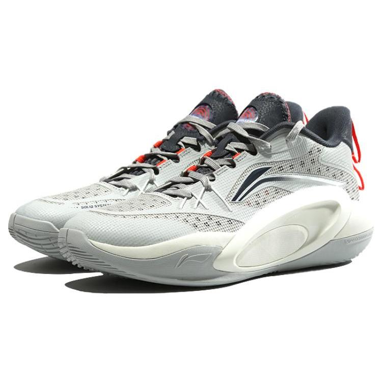 New LiNing Cushioning Wear Resistant Low Top Basketball Shoes Men's Gray ABPS047-3