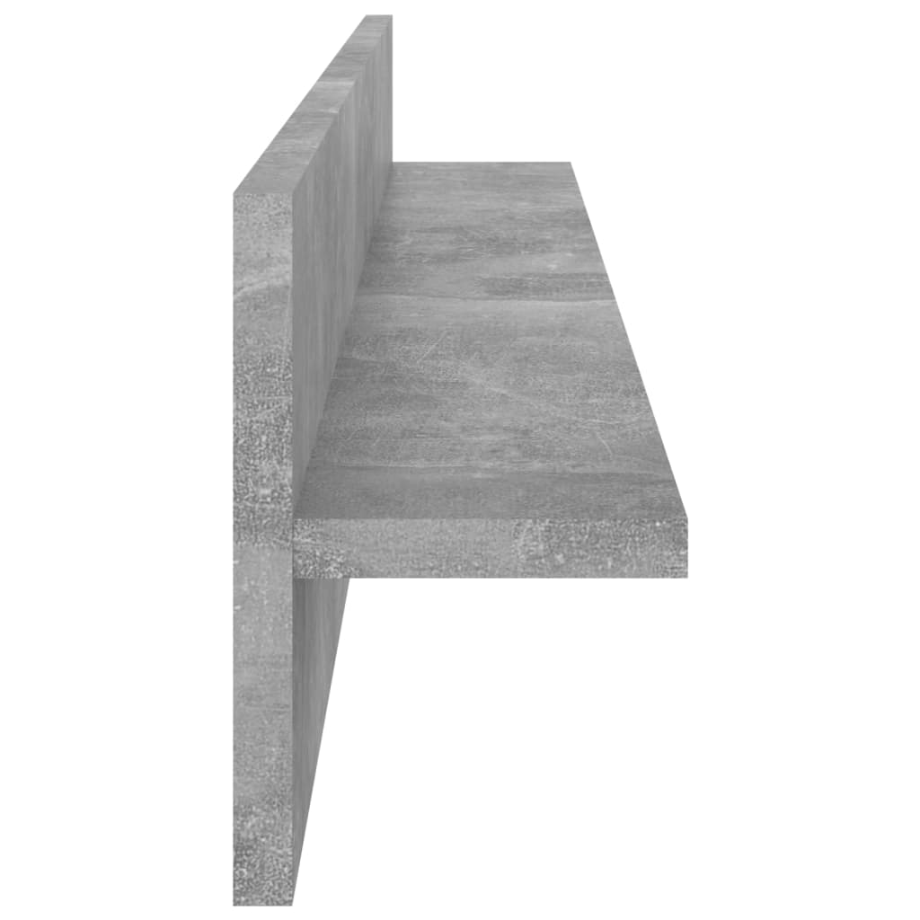 Wall Shelves 2 pcs Concrete Grey 80 x 11.5 x 18 cm Particleboard