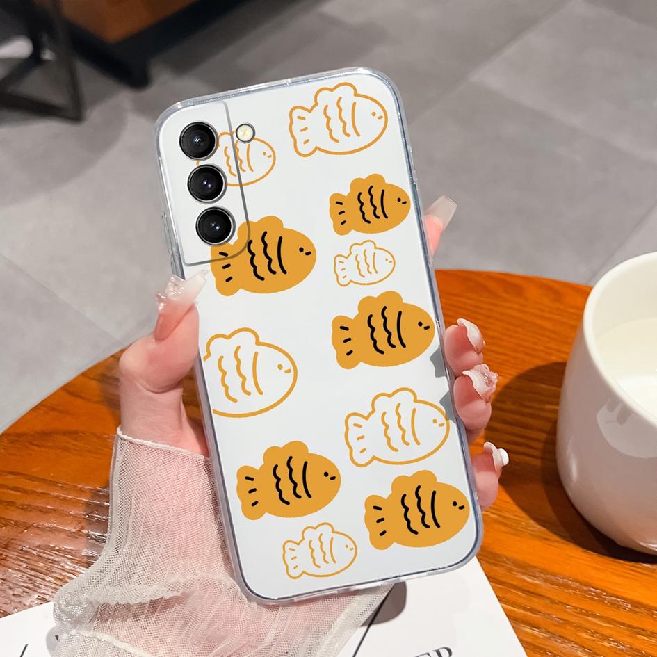Back Cover For Samsung S21 S22 S23 Ultra Plus S6 S7 S9 Edge Bumper Case Screen Protector Luxury Graffiti Butterfly Silicone Soft TPU Transparent Shell