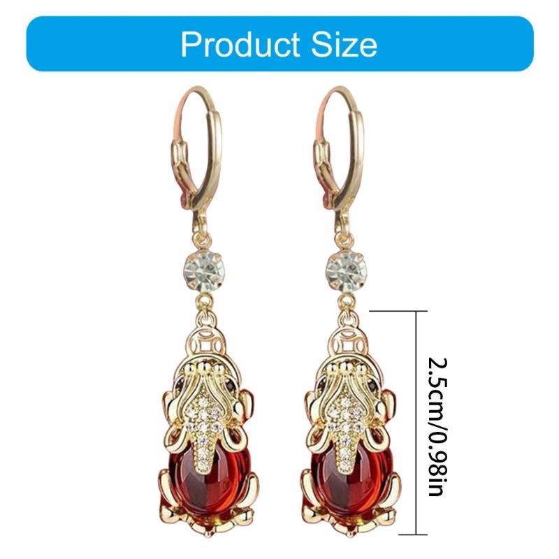 Elegant Gold Rhinestones Animal Earrings Women's Rhinestones Dangle Earrings in Elegant Gold for Daily Wear Parties