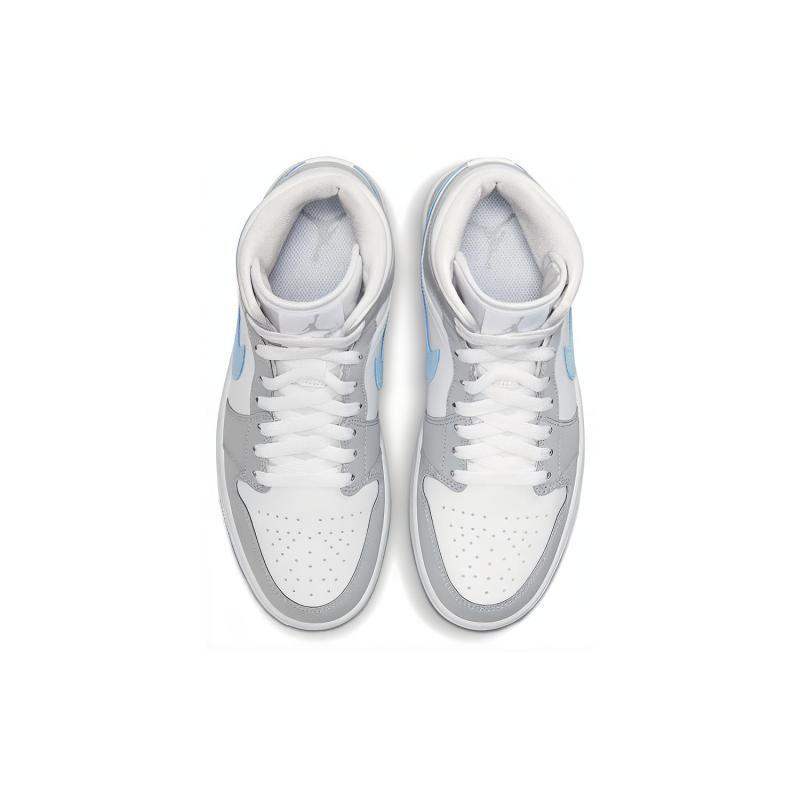Air Jordan 1 Mid 'Wolf Grey Aluminum' Women's Jordan BQ6472-105
