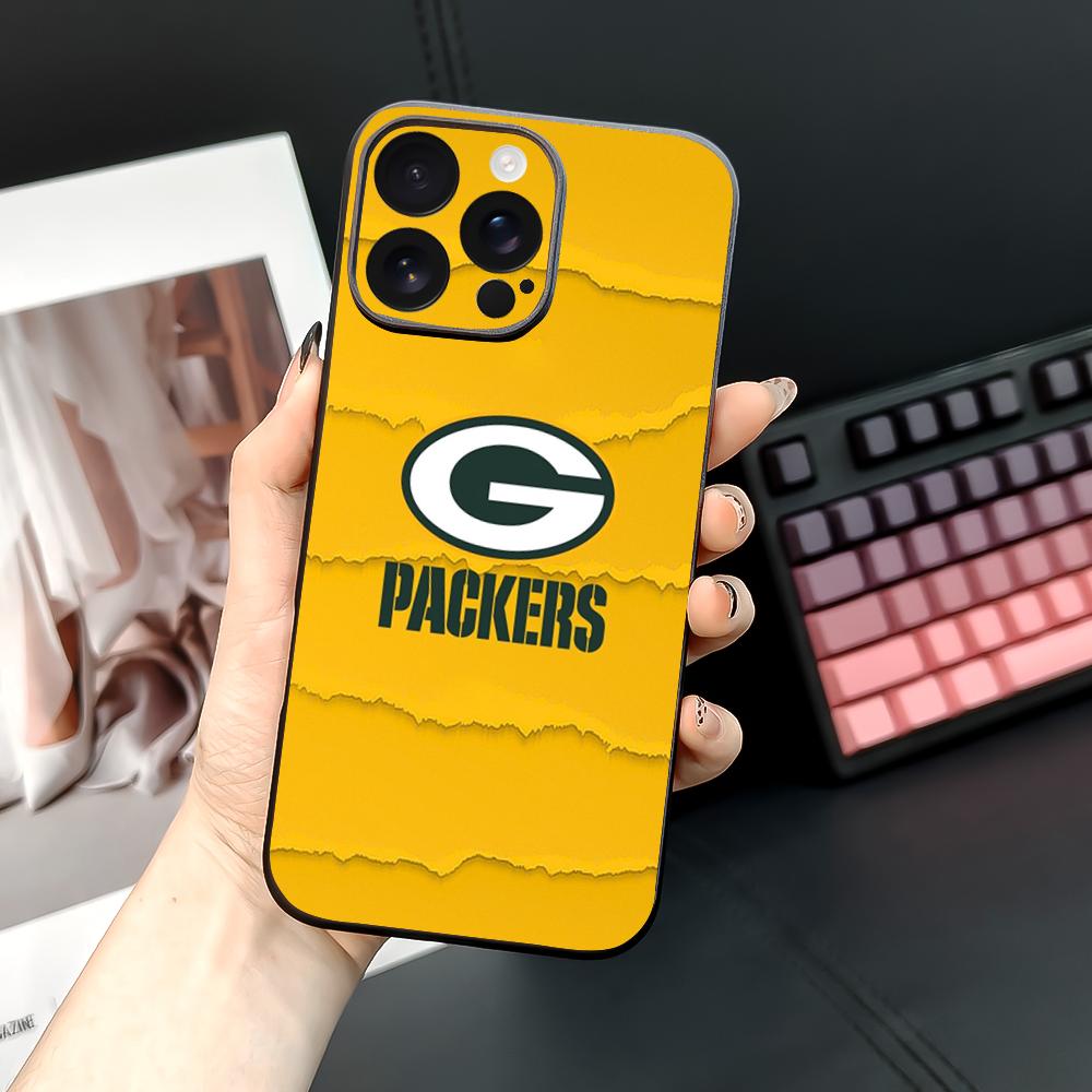 

Green B-Bay Packers Phone Case For iPhone 16 15 14 13 12 11 PRO MAX PLUS Mini TPU Soft to Skin-friendly case iPhone15PRO
