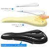 COOWOO Bicycle Saddle Extra Thick Memory Foam Saddle Cushion for Comfortable Shock and Reflective Strips for Road Mountain and Cross Bikes Cover,