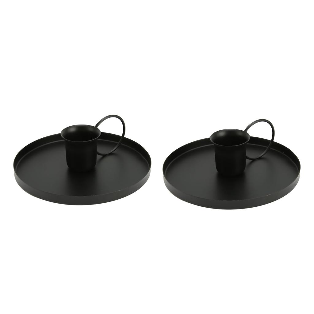 2pcs Retro Iron Candle Holder Metal Home Simple Elegant Desktop Scented Candle Stand for Meditation