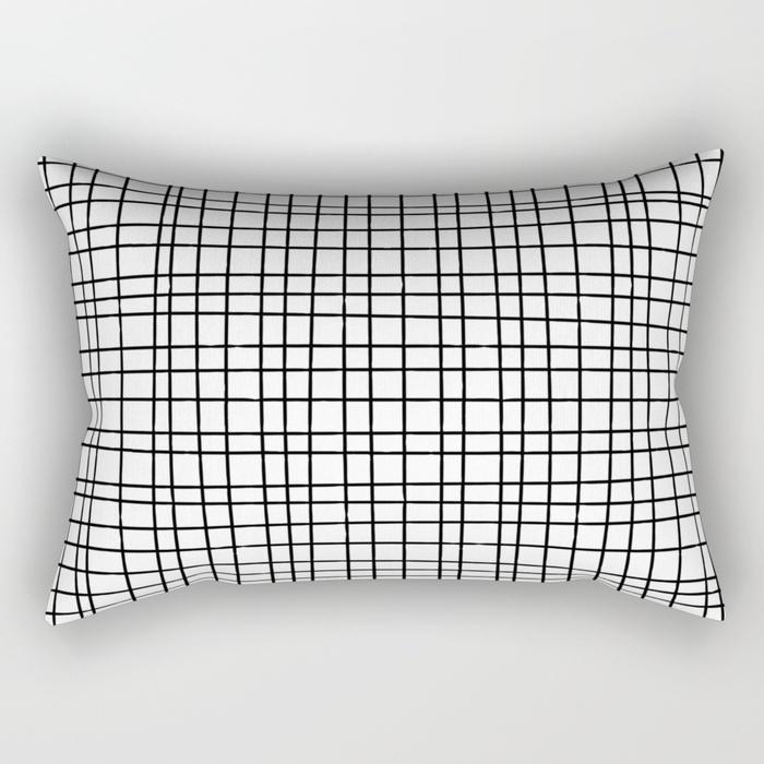 Black and White Simple Geometric Rectangle Pillowcase Home Decor Car Sofa Cushion Cover Home Decor Accessories 30x50cm
