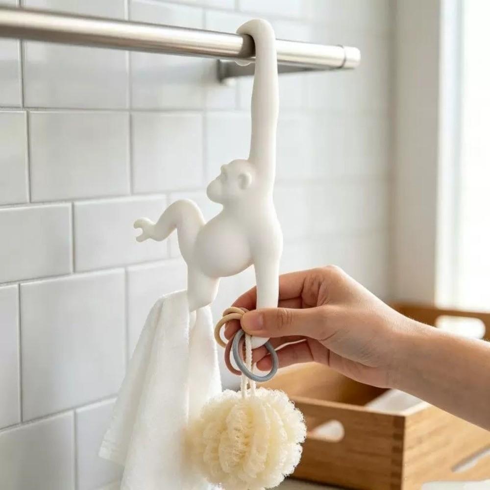 3D-printad banankrok Plastig bananhållare Kreativ väggkrok formad som en apa Sovrum