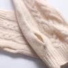 Unisex Cashmere Cable Knit Fingerless Gloves for Writing & Cycling - Thick, Warm Wool for Autumn & Winter