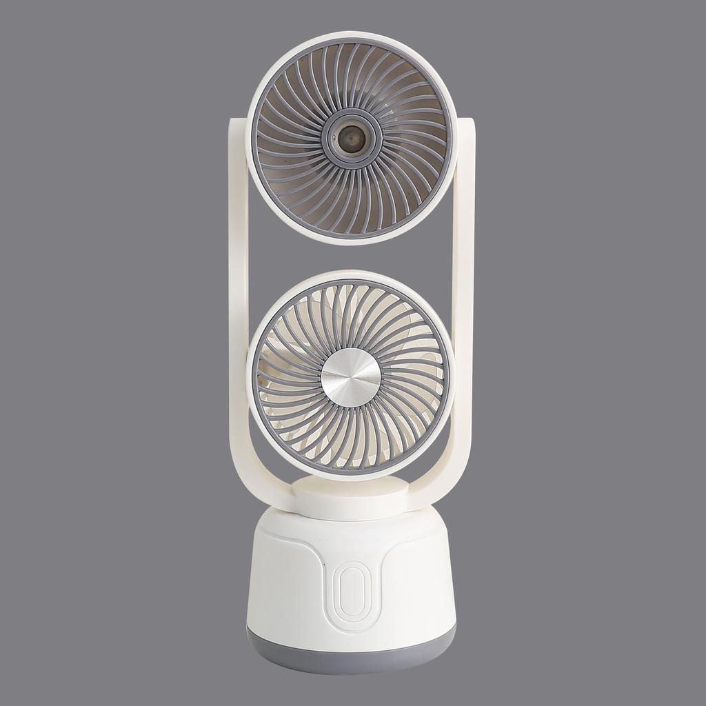 Dual-Head USB Mini Desktop Fan: Three-Speed, Strong Wind, Humidifying Spray for Summer Office