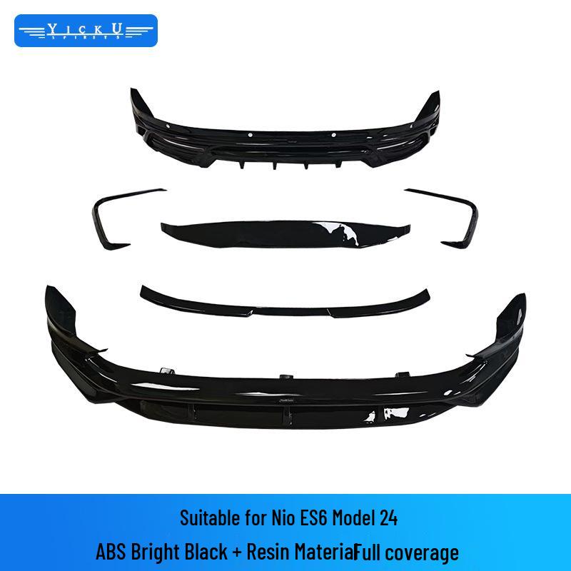 NIO ES6 Upgrade: Pluto Bright Black Aero Kit (Front Lip, Rear Lip, Tail Wing, Top Wing) for 2023-2024 Models