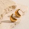 MamacitaSlay 316L Stainless Steel Hollow Stud Earrings 18K Gold Plated Waterproof Jewelry For Women Trendy Minimalist Earrings