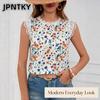 JPNTKY Women's Fashion Casual O-Neck Sleeveless Blouses & Shirts