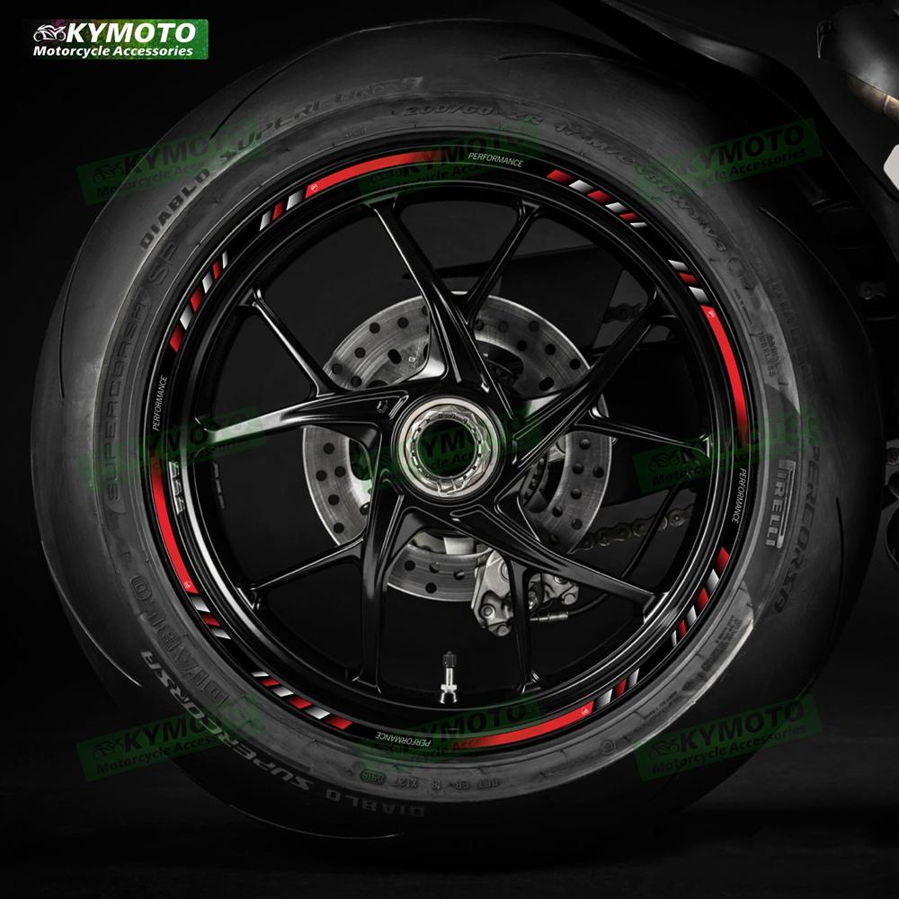 For 748  999 998 749 750 800 851 888 900 SS Motorcycle Accessories 17 Inch Front and Rear Wheel Stickers Wheel Reflective Decals