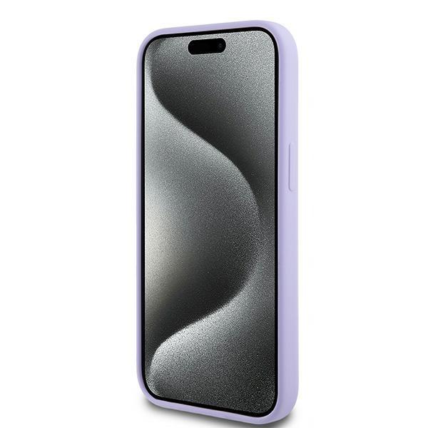 Karl Lagerfeld Klhmp15Sscmkcrhu Iphone15 6.1 Fioletowy/Purple Hardcase Silicone Karl&Choupette Heads Ring Magsafe