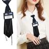 Uniform Pre Tied Tie for Girls Senior School Lady Uniform Pre-tied Tie Elegant Look for Business and Office Use