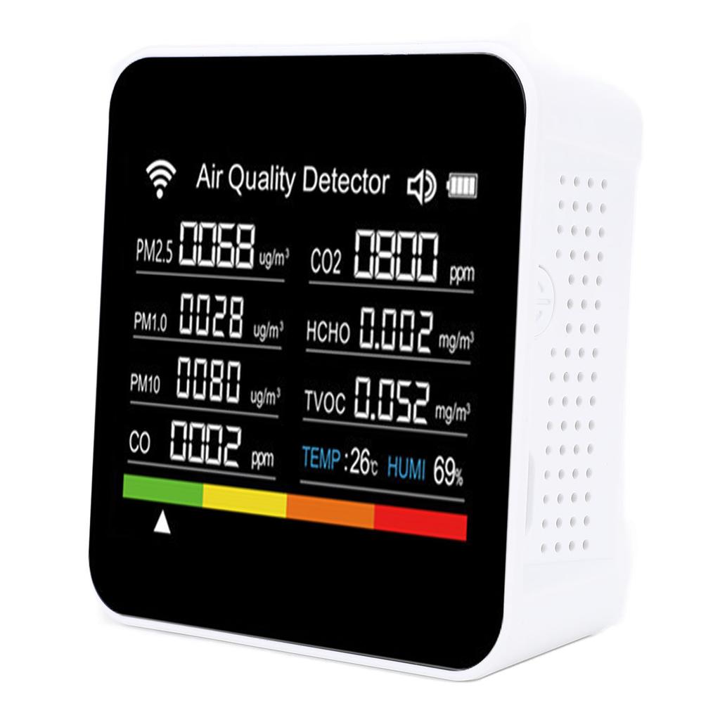 Air Quality Detector for Tuya 14 In 1 Professional Indoor Air Quality Meter Accurate Sensor PM2.5 Display Smart