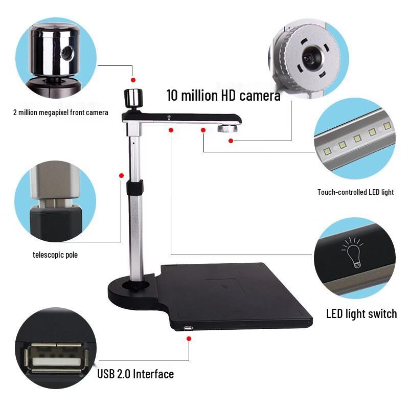 Eloam S1020A3R Dual-Cam Document Camera with ID Recognition CN plug (adapter included)