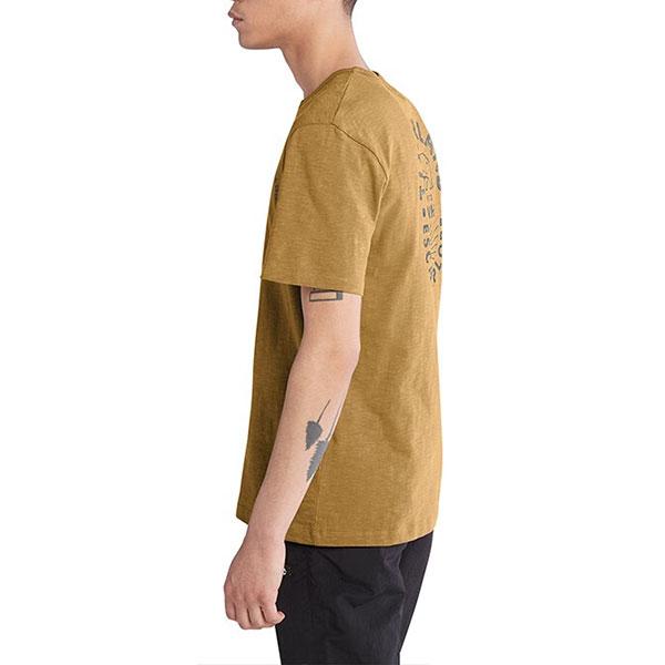 Timberland Back Letter Pattern Printed American Vintage Crew Neck Short Sleeve T-Shirt Men Tops Wheat A27DK-P47