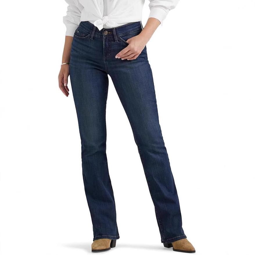 High Elastic Mid-Waist Straight Leg Women s Slimming Jeans - Fashionable & Versatile M